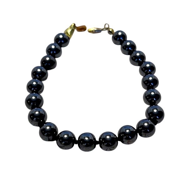 Hematite NonMagnetic Bracelet with screw closure. - Picture 1 of 3
